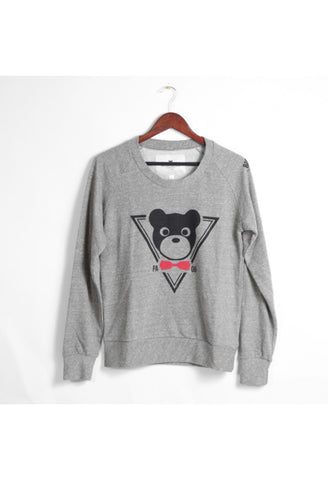 The Big Bear Tri-Blend Crewneck: Heather Grey