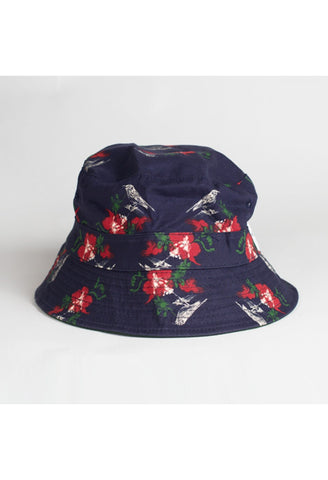 Flight of Birds Bucket Hat: Navy