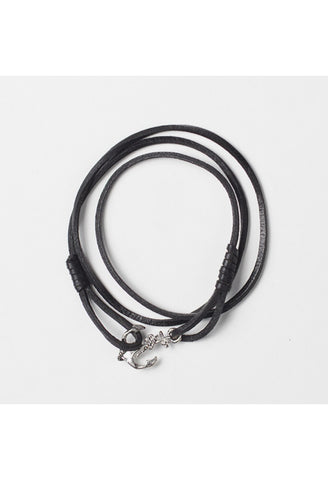 The Emancipated Soul Leather Bracelet: Black