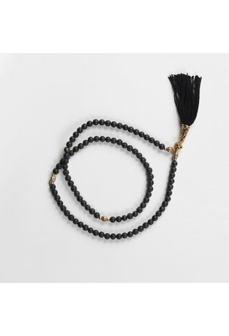 The Mastermind Black Onyx w/ Gold Necklace