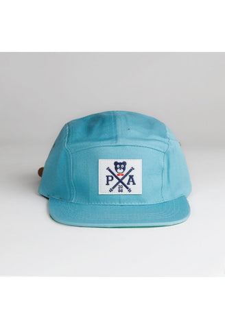 The Cross-Bear Five Panel Hat: Turquoise