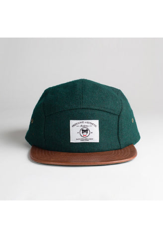 The League Veteran Wool Five Panel Hat: Forest