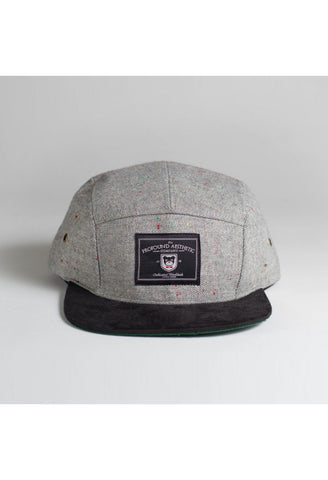 The Academy Tweed Classics Five Panel Hat: Gray Multi