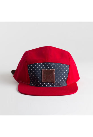 The Americana Five Panel Hat: Red