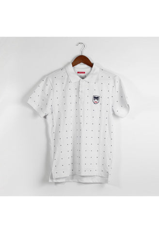 The Polka Dot Polo: White