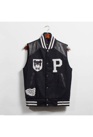 The Academy Varsity Vest: Black