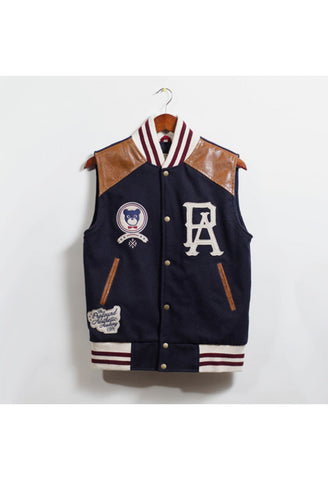 The Academy Varsity Vest: Navy