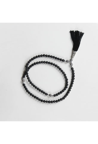 The Mastermind Black Onyx w/ Silver Accent Necklace