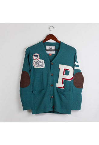 The Ballers League Varsity Cardigan: Green