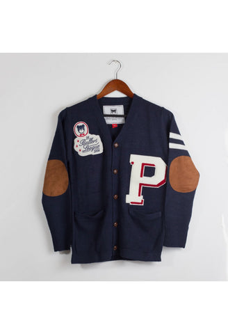 The Ballers League Varsity Cardigan: Navy