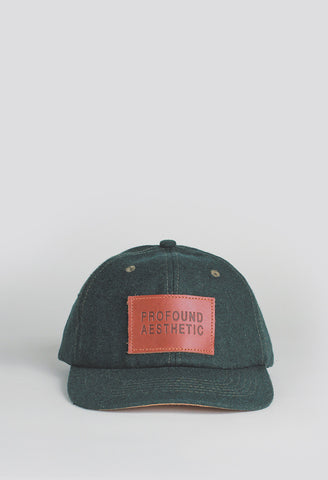 The Wool Monogram Six Panel Hat: Forest