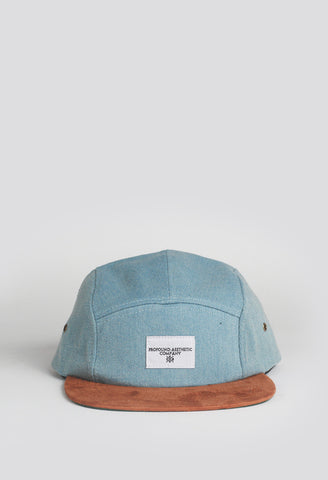 Washed Denim Five Panel Hat