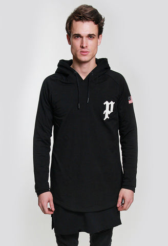 The WhiteLetter Light-Weight Pullover Hoodie in Black