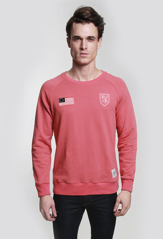 The Contender Crewneck Sweatshirt in Coral