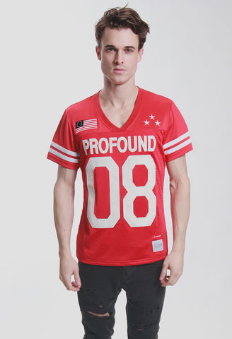 Trinity Star Mesh Football Jersey in Red