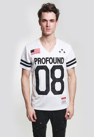 Trinity Star Mesh Football Jersey in White