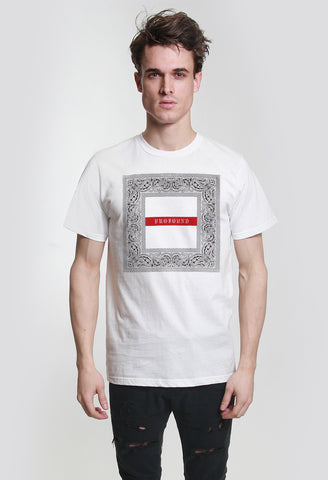 Paisley Box Tee in White