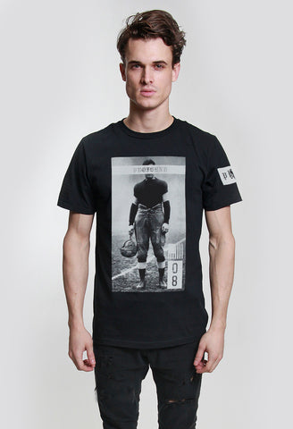 Footballer Photo Tee in Black