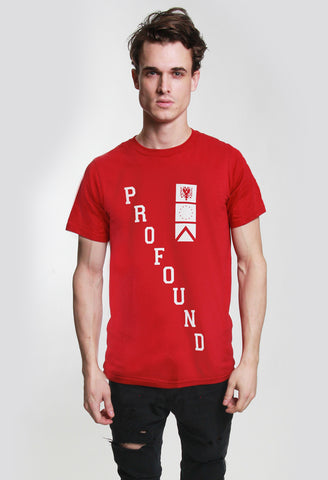 The Diagonal Club Tee in Red