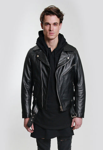 The American Anarchy Motorcycle Jacket in Black Leather